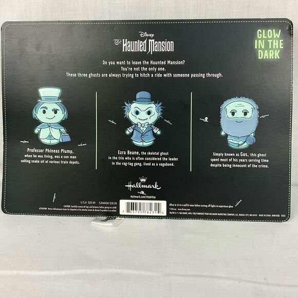 Haunted Mansion Itty bitty's Plush Set of 3 Disney Glow in the Dark New Hallmark - Picture 6 of 8